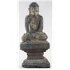 Image 1 : Buddha Hátsó-India, 16.-17. sz., festett, aranyozott, faragott fa, sérült
