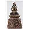Image 1 : Ülo Buddha Hátsó-India, Thaiföld, 18-19. sz., aranyozott fa, a talpazatán lótuszlevél díszítéssel