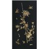 Image 1 : Falikép Japán, 1900 körül, feketére pácolt hársfa alapon csont berakás, h.o.: Magyar Királyi Posta T