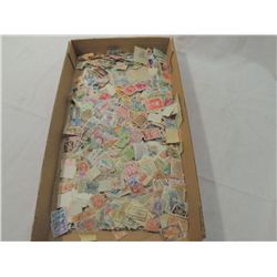 BOX LOT BELGIUM POSTAGE STAMPS OFF PAPER