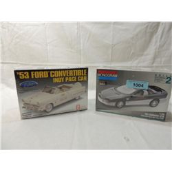 LOT 2 MODEL KITS 93 CAMARO 1953 INDY PACE CAR