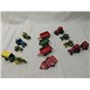 Image 1 : LOT 14 SMALL DIECAST TRACTORS JOHN DEERE TRAILERS