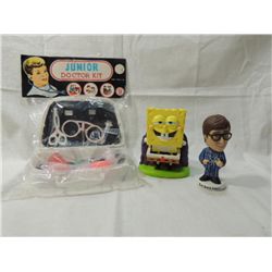 LOT 3 TOYS  DOC KIT SPONGEBOB AUSTIN POWERS