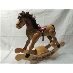 WOODEN ROCKING HORSE MUSIC BOX