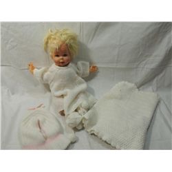 1960s MATTEL BABY DOLL & KNIT LAYETTE