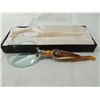 Image 2 : MURANO STYLE 8"L GLASS HANDLE MAGNIFYING GLASS