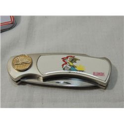 ILLINOIS FOLDING LOCKBACK KNIFE POCKETKNIFE