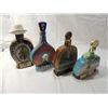 Image 1 : LOT 4 VINTAGE JIM BEAM WHISKEY CERAMIC DECANTER