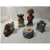 Image 1 : LOT 5 VINTAGE JIM BEAM WHISKEY CERAMIC DECANTERS: