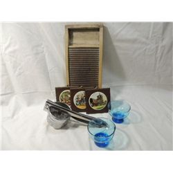 LOT BOX ASSORTED VINTAGE DECOR
