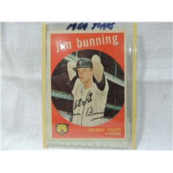 1959 TOPPS #149 JIM BUNNING BASEBALL CARD