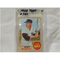 1968 TOPPS #280 BASEBALL PLAYER CARD MICKEY MANTLE