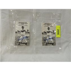 PAIR ANDY PAFCO AUTOGRAPHED TICKET STUBS NO COA