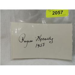 ROGERS HORNSBY CUT SIGNATURE AUTOGRAPH NO COA