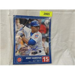8X10 BASEBALL PRINT AUTOGRAPHED JERRY HAIRSTON NO