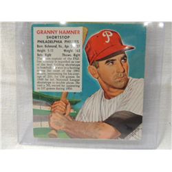 1952 RED MAN #7N BASEBALL CARD GRANNY HAMNER