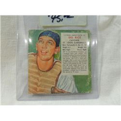 1954 RED MAN #9 BASEBALL CARD DEL RICE