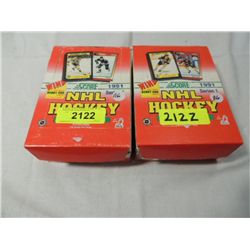 LOT 2 FACTORY SETS 1991 SCORE SERIES 1