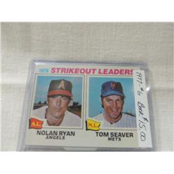 1977 TOPPS #6 STRIKEOUT LEADERS BASEBALL CARD