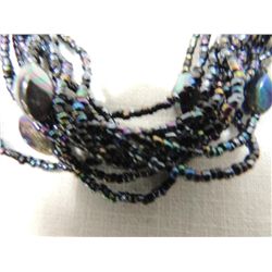 NEW LADIES NECKLACE BEADED MULTI STRAND NECKLACE