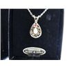 Image 3 : WOMANS NECKLACE NEW RUBY & OPAL GOLD TONE