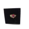 WOMANS RING GOLD TONE RUBY CZ