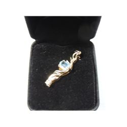 GOLD TONE ART DECO STYLE PIN