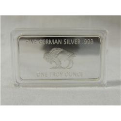 GERMAN SILVER 1 TROY OUNCE BISON BAR