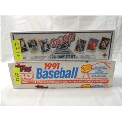 LOT 2 MLB TRADING CARD BOXES TOPPS/UPPERDECK
