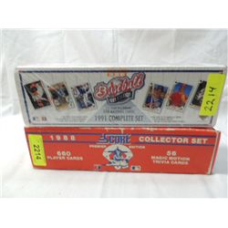 LOT 2 COMPLETE MLB CARD SETS UPPER DECK/SCORE
