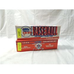 LOT 2 BASEBALL TRADING CARD BOXES FLEER/SCORE