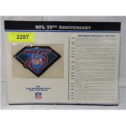 NFL 75TH ANNIVERSARY PATCH