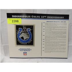 INDIANAPOLIS COLTS 10TH ANNIVERSARY PATCH
