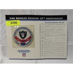 LOS ANGELES RAIDERS 25TH ANNIVERSARY PATCH
