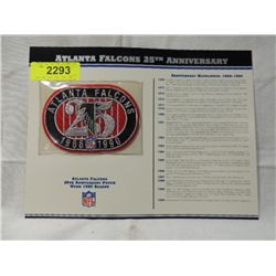 ATLANTA FALCONS 25TH ANNIVERSARY PATCH