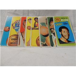 LOT 8 NBA PLAYER CARDS '70-'71