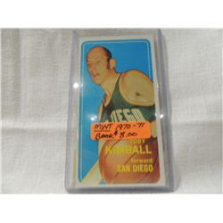 TOBY KIMBALL PLAYER CARD (#32) '70-'71