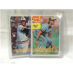 LOT 2 1984 DONRUSS BASEBALL PLAYER CARDS