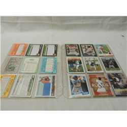 5 PAGES BASEBALL TRADING CARDS MIXED MAKERS