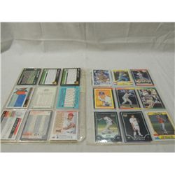LOT 5 BINDER PAGES BASEBALL CARDS MIXED MAKERS