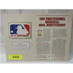 MLB PATCH 100TH ANNIVERSARY BOOK PAGE