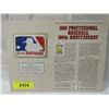 Image 1 : MLB PATCH 100TH ANNIVERSARY BOOK PAGE