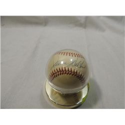 JEROME WALTON AUTOGRAPHED BASEBALL IN CASE