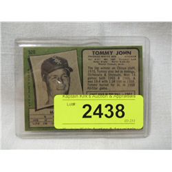 TOPPS #520 TOMMY JOHN 1971