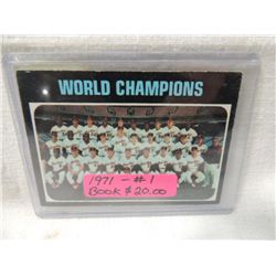 TOPPS 1971 #1 ORIOLES TEAM