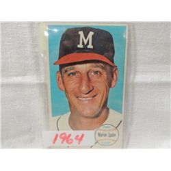 1964 TOPPS #31 WARREN SPAHN BIG PLAYER CARD.