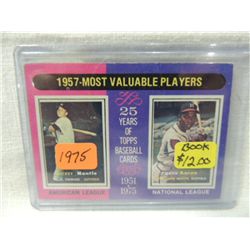 1975 TOPPS #195 MOST VALUABLE PLAYERS CARD
