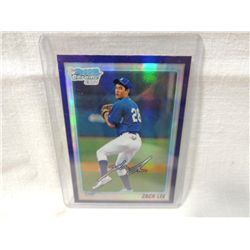 2010 TOPPS #87 REFRACTOR BASEBALL ROOKIE: ZACH LEE