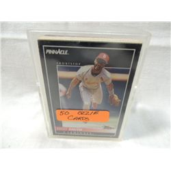 LOT 50 DIFFERENT OZZIE SMITH BASEBALL PLAYER CARDS