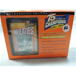 WHEATIES BABE RUTH 24K GOLD SIGNATURE COLLECTIBLE